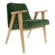 fauteuil 366+ tissu velours vert bouteille