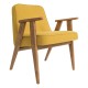 fauteuil 366+ tissu wool moutarde