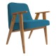 fauteuil 366+ tissu wool turquoise