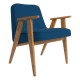 fauteuil 366+ tissu wool bleu