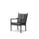 Fauteuil 1788 chêne huilé cuir noir 88