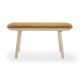 Banc Naïve 100 cm tissu jaune frêne naturel