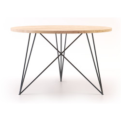 Table ronde Steel and Oak NUTS & WOODS