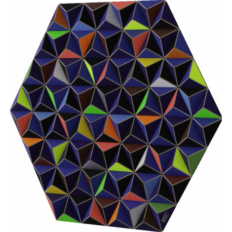 Tableau hexagonal mural DIS-2