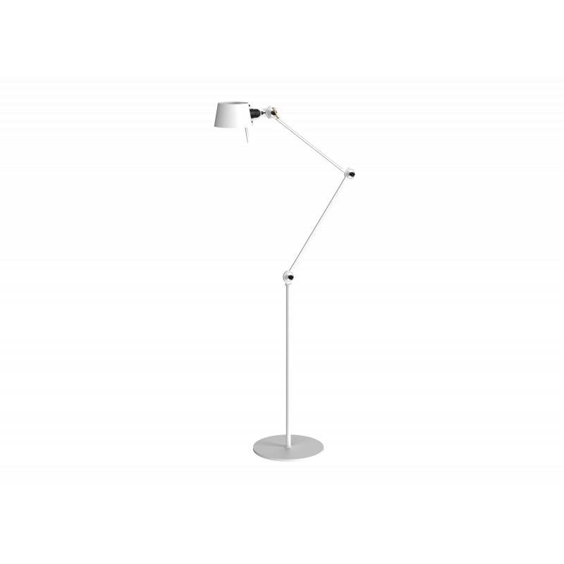 Lampe de bureau blanche avec deux bras articulés en métal blanc pur Bolt  Desk, TONONE, Luminaires design industriel