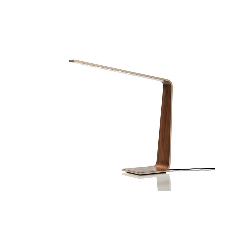 LED8 DESK Lampe de bureau LED Bois tactile avec Chargeur à Induction H56cm