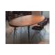 Table ovale extensible Point noyer