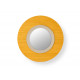 Applique ronde Lens ivoire/jaune