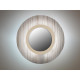 Applique ronde Lens ivoire/gris