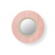 Applique ronde Lens ivoire/rose pâle
