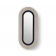 Applique ovale Lens noir mat/gris