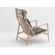 Lounge chair Dedo cuir Dakar black