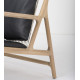 Lounge chair Dedo cuir Dakar black