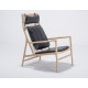 Lounge chair Dedo cuir Dakar black