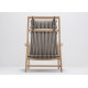 Lounge chair Dedo cuir Dakar grey