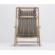 Lounge chair Dedo cuir Dakar grey