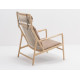 Lounge chair Dedo cuir Dakar stone