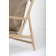 Lounge chair Dedo cuir Dakar stone