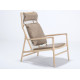 Lounge chair Dedo cuir Dakar stone