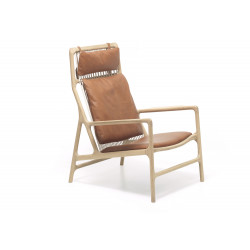 Lounge chair Dedo cuir Dakar whisky