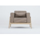 Fauteuil Fawn cuir Dakar stone