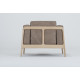 Fauteuil Fawn cuir Dakar stone