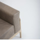 Fauteuil Fawn cuir Dakar stone