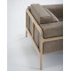 Fauteuil Fawn cuir Dakar stone