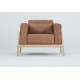 Fauteuil Fawn cuir Dakar whisky