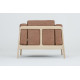 Fauteuil Fawn cuir Dakar whisky