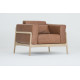 Fauteuil Fawn cuir Dakar whisky