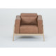 Fauteuil Fawn cuir Dakar whisky