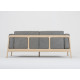 Canapé 2 places Fawn cuir Dakar Grey