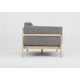 Canapé 2 places Fawn cuir Dakar Grey