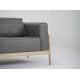 Canapé 3 places Fawn cuir Dakar Grey