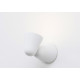 Applique Peppone base blanche, abat-jour blanc