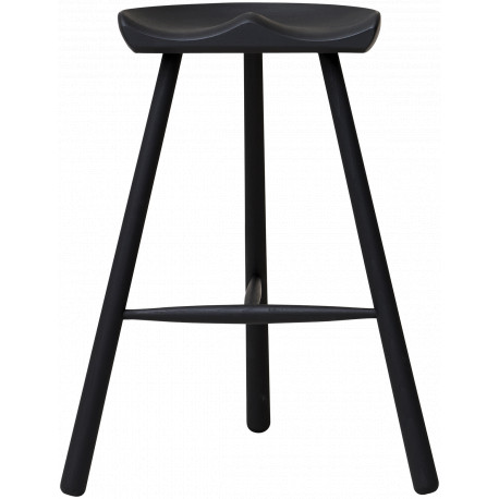 Tabouret haut Shoemaker hêtre teinté noir