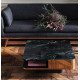 Table basse Lounge small marbre vert et laiton
