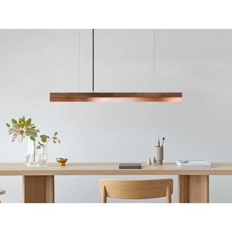 Suspensions noyer et cuivre GANTLIGHTS