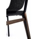 Chaise 21 noyer et flanelle anthracite