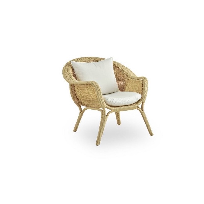 Fauteuil d'extérieur en rotin synthétique Sika Design