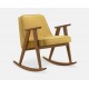 Rocking Chair 366 tissu velours brillant moutarde