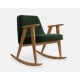 Rocking Chair 366 tissu velours vert bouteille