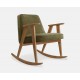 Rocking Chair 366 tissu velours olive