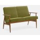 tissu Velours olive, frêne teinté chêne foncé 03
