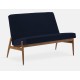 tissu Velours brillant indigo, frêne teinté chêne foncé 03
