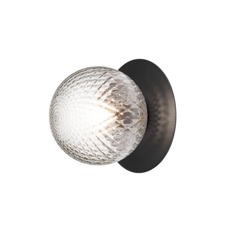 Applique Plafonnier Luminaire LED verre grille metal 4 Spots