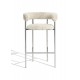 Fauteuil de comptoir Font peau de mouton Oyster