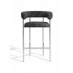 Fauteuil de comptoir Font peau de mouton grise