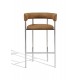 Fauteuil de comptoir Font cuir Cognac dunes